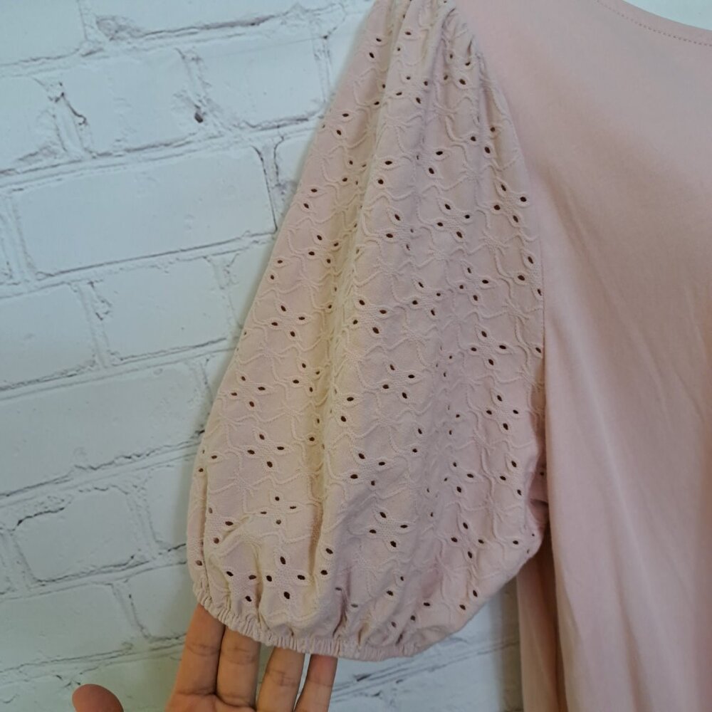 Isabel Maternity NEW Puff Sleeve Tunic Top Blouse Size Large - Picture 5 of 10